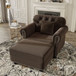 Sofa With Nailhead Trim And Rolled Armrests