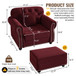 Sofa With Nailhead Trim And Rolled Armrests