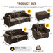 Upholstered Sofa Set With Nailhead Trim And Rolled Armrests, Includes Pillows