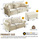 Upholstered Sofa Set With Nailhead Trim And Rolled Armrests, Includes Pillows