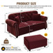 Upholstered Sofa Set With Nailhead Trim And Rolled Armrests, Includes Pillows