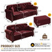 Upholstered Sofa Set With Nailhead Trim And Rolled Armrests, Includes Pillows