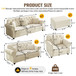 Upholstered Sofa Set With Nailhead Trim And Rolled Armrests, Includes Pillows
