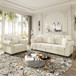 Upholstered Sofa Set With Nailhead Trim And Rolled Armrests, Includes Pillows