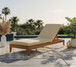 Mirella - Water Resistant Fabric Upholstered Outdoor Patio Chaise Lounge