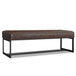 Penelope - Ottoman Bench With Genuine Leather Upholstery - Brown