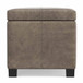 Dover - Storage Ottoman In Smoky Leather With Lift Up Storage - Brown