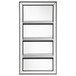 Oriel - Rectangular 3-Shelf Wall Mirror - Silver