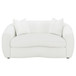 Isabella - Faux Sheepskin Upholstered Loveseat Natural - Ivory