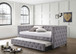 Mockern - Upholstered Twin Daybed With Trundle - Gray