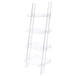 Amaturo - 4-Shelf Acrylic Ladder Bookshelf - Clear