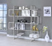 Elmer - 5-Shelf Bookshelf - Clear And Chrome