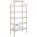 Serena - 5-Shelf Glass Bookshelf - Gold