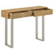 Draco - 2-Drawer Console Table Hand Carved Details - Natural
