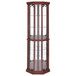 Appledale - 6-Shelf Corner Curio Display Cabinet - Medium Brown