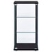Cyclamen - 3-Shelf Clear Glass Curio Display Cabinet - Black