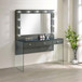 Afshan - 3-Drawer Vanity Set With Lighting - Gray High Gloss