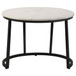Miguel - Round Marble Top Coffee Table - White And Black