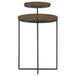Yael - Round Mango Wood Accent Side Table - Natural And Gunmetal