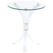 Laning - Round Glass Top Acrylic Side Table - Clear