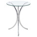 Eloise - Round Glass Top Accent Side Table - Chrome
