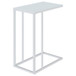 Stella - Glass Top C-Shaped Sofa Side Table - Chrome