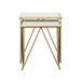 Bette - 2 Piece Marble Top Nesting Table Set - White And Gold