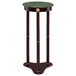 Edite - Round Marble Top Accent Side Table - Merlot