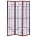 Katerina - 3-Panel Room Divider Folding Shoji Screen - Cherry