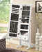 Batista - Cheval Mirror With Jewelry Storage - White