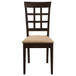 Gabriel - Lattice Back Side Chairs (Set of 2) - Cappuccino