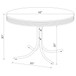 Retro - Round Wood Top Dining Table - White And Chrome