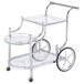 Sarandon - 3-Tier Glass Shelf Metal Bar Cart - Chrome