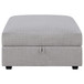 Cambria - Square Upholstered Storage Ottoman - Gray