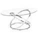 Warren - 3 Piece Oval Glass Top Coffee Table Set - Chrome