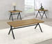 Colmar - 3 Piece Engineered Wood Coffee Table Set - Golden Oak