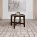 Cota - Round Solid Wood End Table - Dark Brown