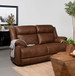 Ellington - Upholstered Padded Arm Loveseat - Dark Brown