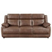 Ellington - Upholstered Padded Arm Sofa - Dark Brown
