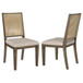 Matisse - Woven Rattan Back Dining Side Chair Brown (Set of 2) - Dark Brown