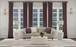 Ellorie - Upholstered Channel Back Curved Sofa - Beige
