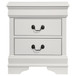 Louis Philippe - 2-Drawer Nightstand Bedside Table - White