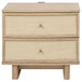 Kailani - 2-Drawer Nightstand Bedside Table - Beige Oak
