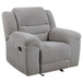 Gilson - Chenille Upholstered Reclining Glider Recliner - Gray