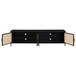 Amherst - 78" 4-Door Metal TV Stand Media Console - Black