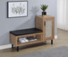 Teller - 1-Door Entryway Shoe Storage Bench - Natural Oak