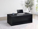 Knapp - Lift Top Cocktail Coffee Table With Dual Drawers - Black