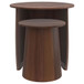 Yency - 2 Piece Round - Mango Wood Nesting Table Set - Dark Brown