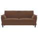 Selma - Velvet Upholstered Crescent Arm Sofa - Rust