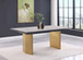 Vesa - Glass Top Extension Dining Table - Beige